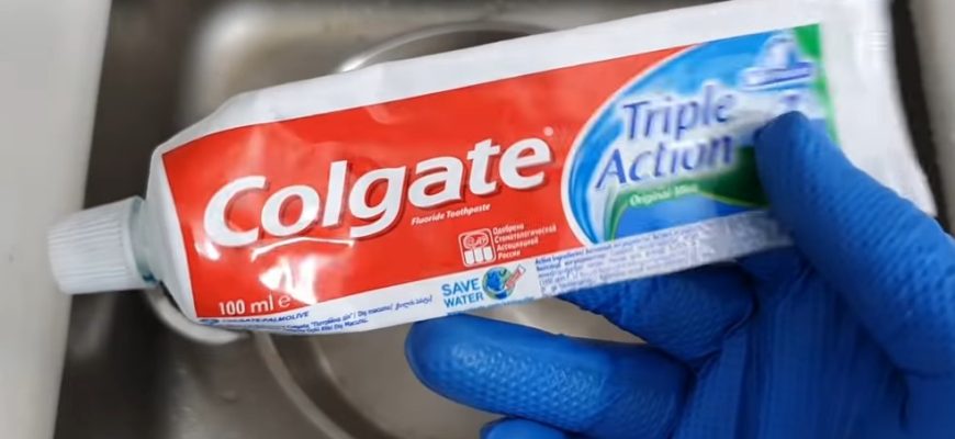 Как почистить сковороду зубной пастой